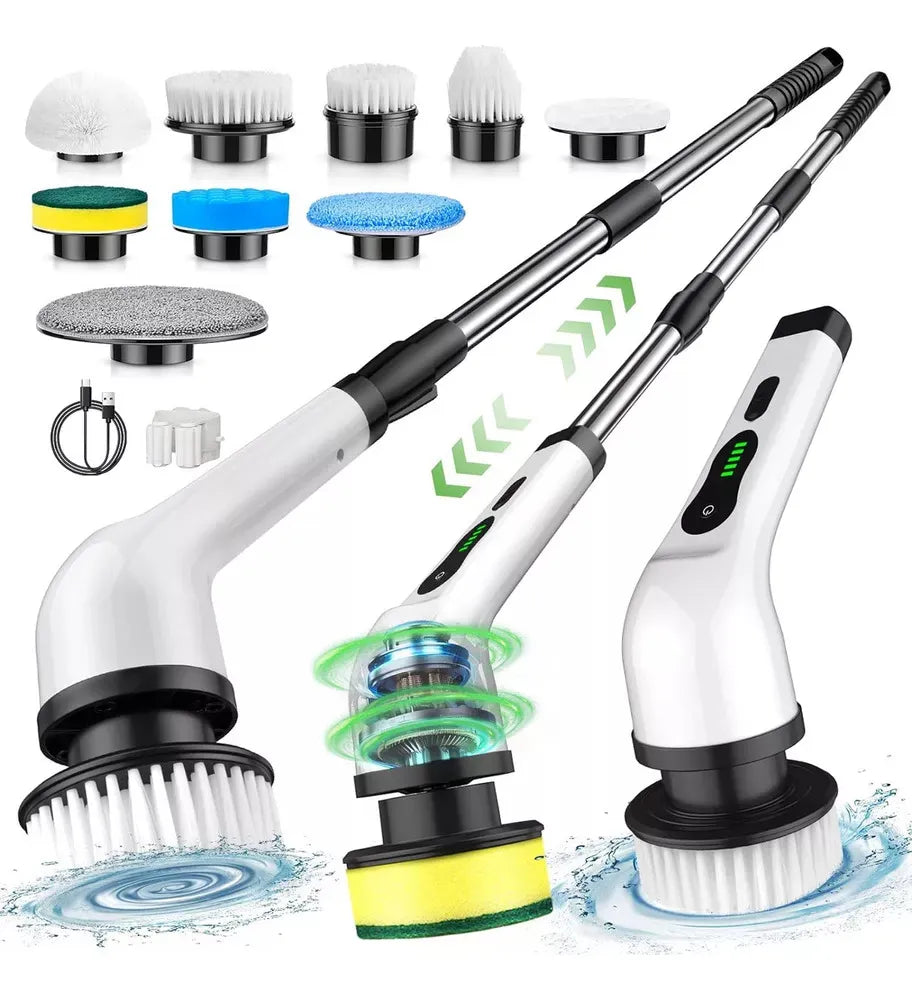 CEPILLO DE LIMPIEZA ELÉCTRICO GIRATORIO E INALÁMBRICO 9 EN 1